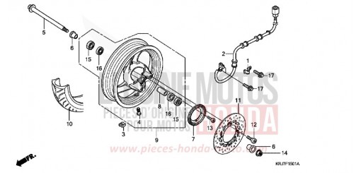 ROUE AVANT (FES125A) (FES150A) FES125AB de 2011